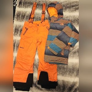 Kids North Face ski coat with Marmot ski/snow pants